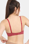 Rosaline Padded Wired 3/4th Coverage T-Shirt Bra - Rhythmic Red — thumbnail 2